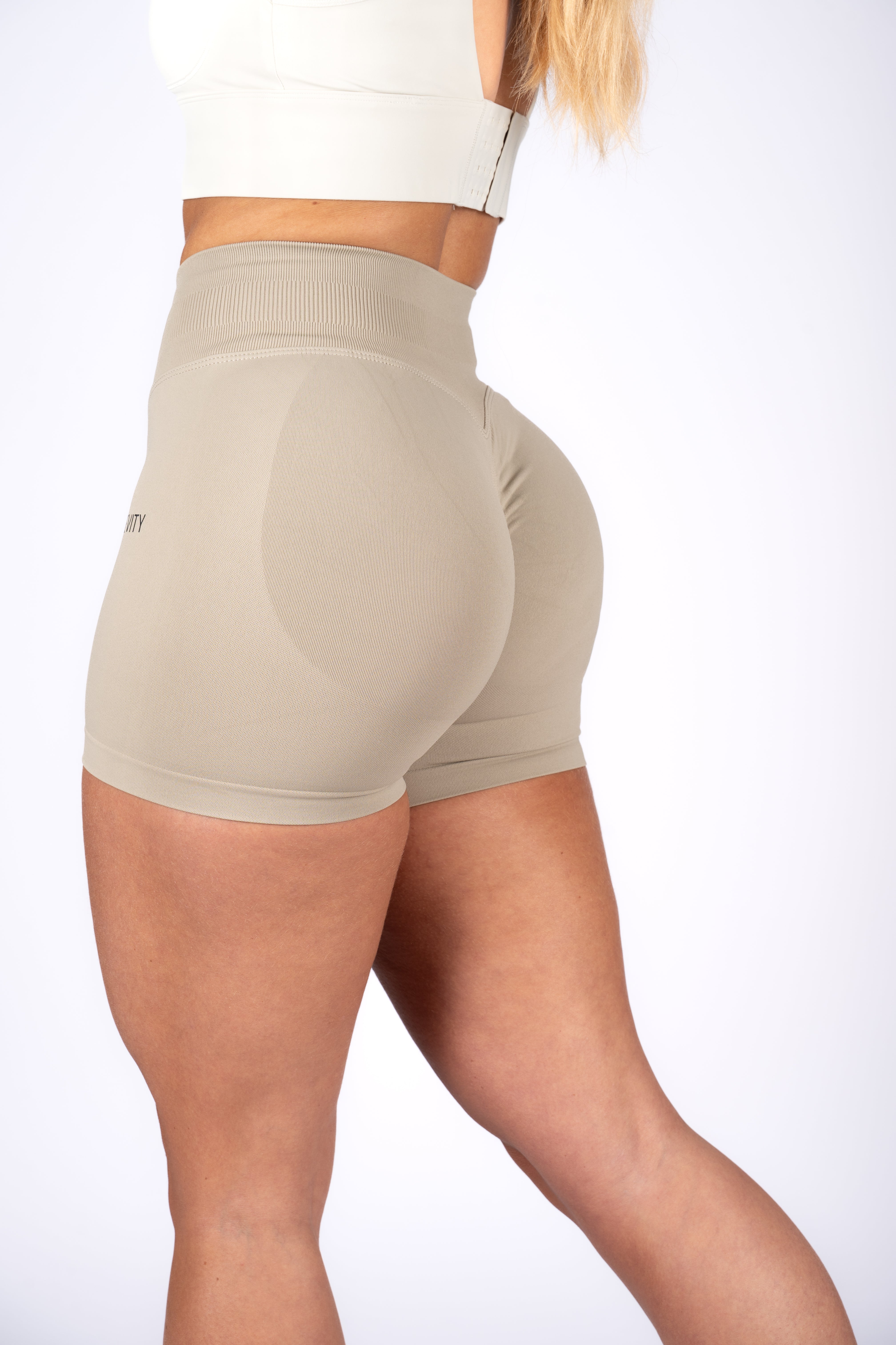 soft ivory shorts flattering fit side