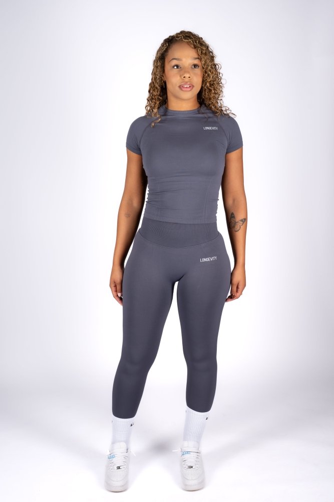 S Soft Blue Leggings with | Longevitywear