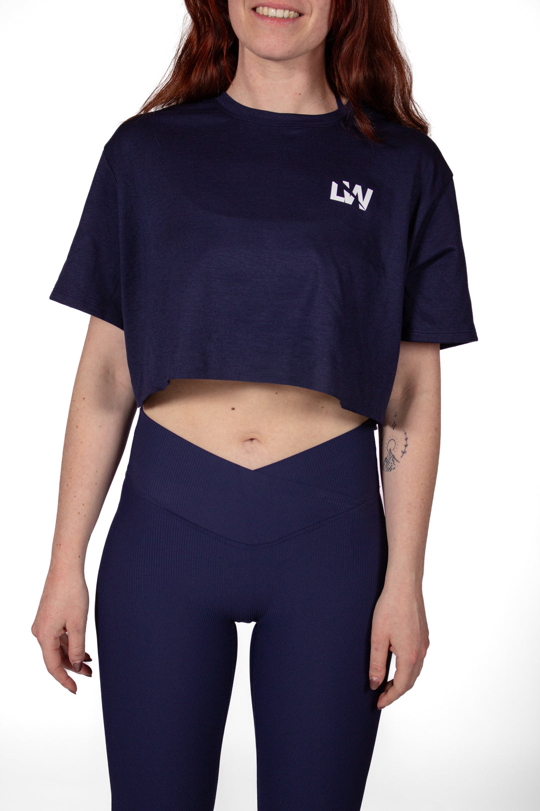 Crop Top Ribbed Collection navy blue