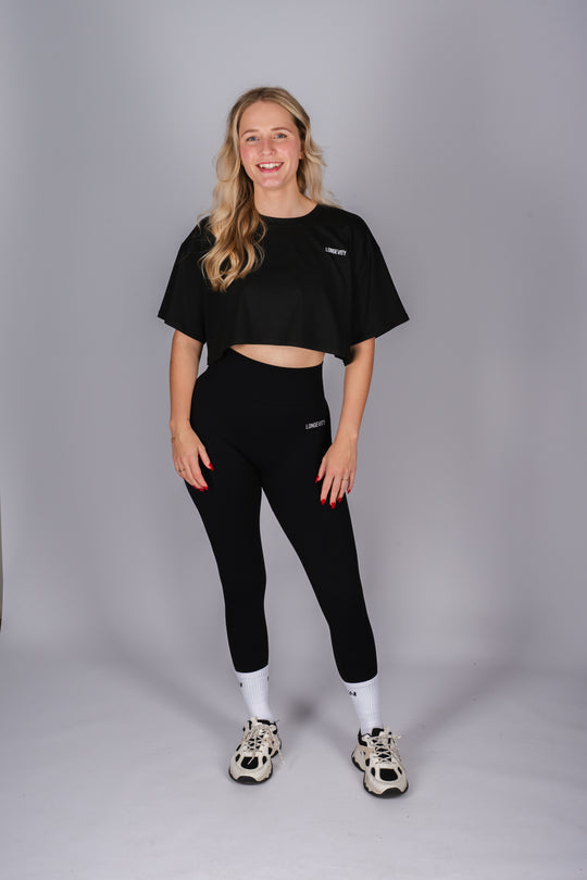 Basic Black Crop Top