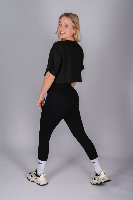 Basic Black Crop Top