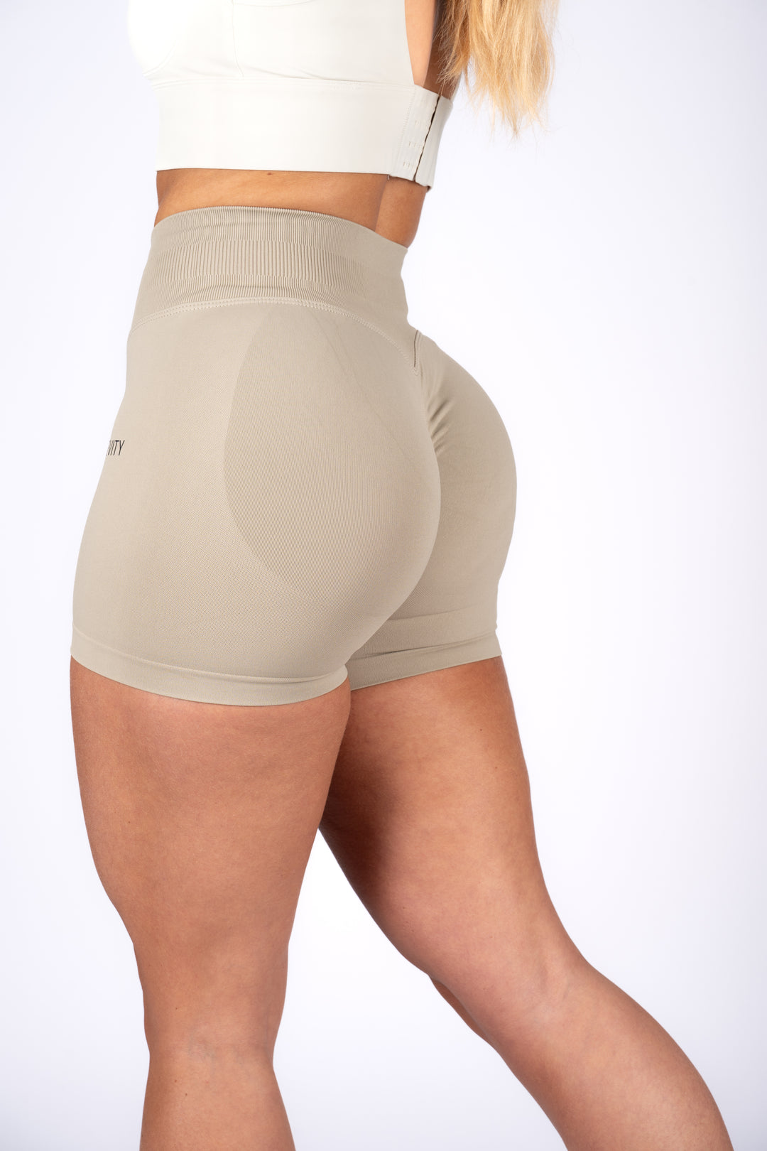 soft ivory shorts flattering fit side