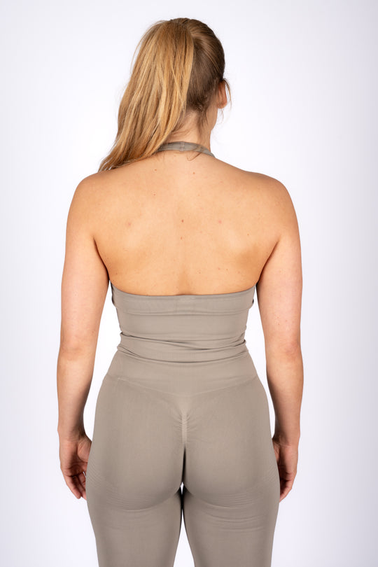 Mocha sculpting supportive sports bra by Longevity Wear