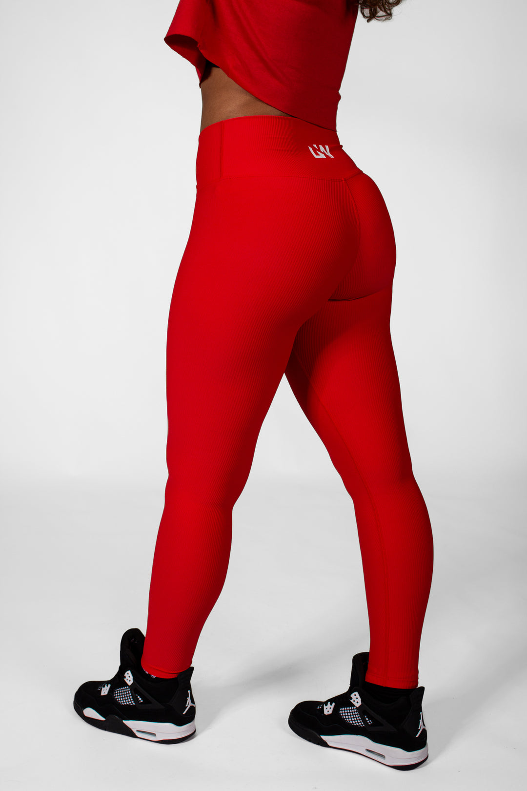 Ribbed Legging red